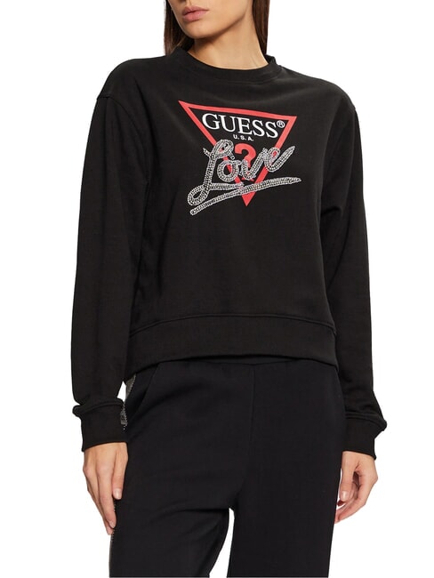 GUESS LOVE TRIANGLE Felpa jetbla - Felpe Donna
