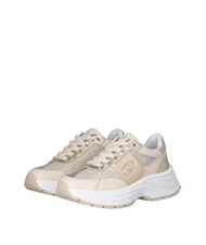 LIUJO EVA 02 Sneakers in pelle e lurex ivory/light gold - Scarpe Donna - 1