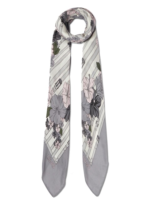 LIUJO FLOWER METALLERIA Foulard con stampa NERO - Sciarpe