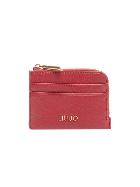 LIUJO CALIWEN Bustina portacarte con zip rosso pompeiano - Portafogli Donna