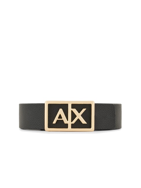 ARMANI EXCHANGE A|X BUCKLE Cintura con maxi logo black/black - Cinture