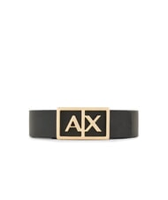 ARMANI EXCHANGE A|X BUCKLE Cintura con maxi logo black/black - Cinture - 1