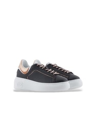 ARMANI EXCHANGE A|X Runner Sneakers in pelle black+rose gold - Scarpe Donna - 1