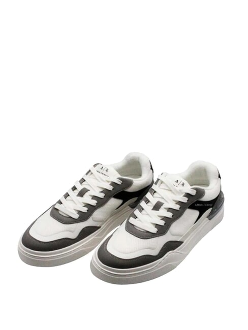 ARMANI EXCHANGE A|X Sneakers in tessuto mesh off white+black - Scarpe Uomo