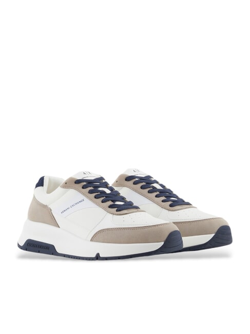 ARMANI EXCHANGE A|X Sneakers con dettagli a contrasto off white+rope - Scarpe Uomo