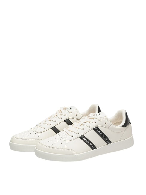 ARMANI EXCHANGE A|X STRIPES Sneakers off white+black - Scarpe Uomo