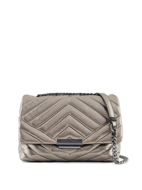 ARMANI EXCHANGE A|X CONVERTIBLE Borsa matelassé puff gunmetal - Borse Donna