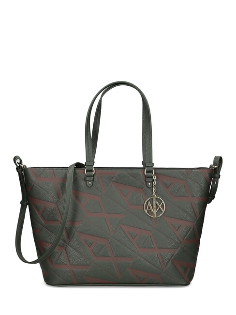 ARMANI EXCHANGE LOGO EMBOSSED Borsa shopper a spalla dark absinthe/liquor - Borse Donna