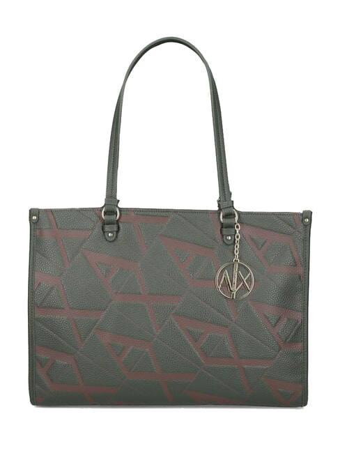 ARMANI EXCHANGE A|X MONOGRAM Borsa shopper a spalla dark absinthe/liquor - Borse Donna