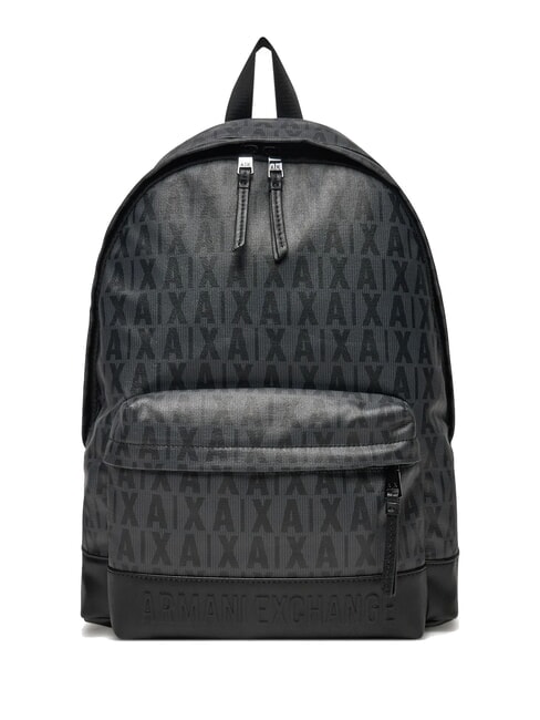 ARMANI EXCHANGE A|X LOGO ALL OVER Zaino porta pc 15.6" asphalt/black - Zaini da lavoro porta PC