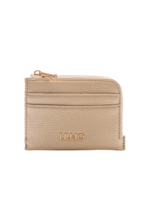 LIUJO CALIWEN Bustina portacarte con zip gold - Portafogli Donna