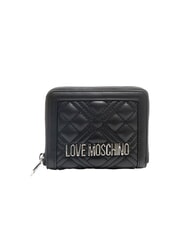 LOVE MOSCHINO QUILTED Portafoglio trapuntato piccolo Nero/nero - Portafogli Donna - 1