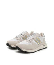 LOVE MOSCHINO DUNE 30 Sneakers con borchiette a cuore bianco/argento10 - Scarpe Donna - 1