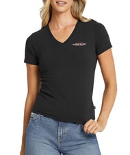 GUESS JEANS SS VN SLIM T-Shirt in cotone jetbla - T-shirt e Top Donna - 1