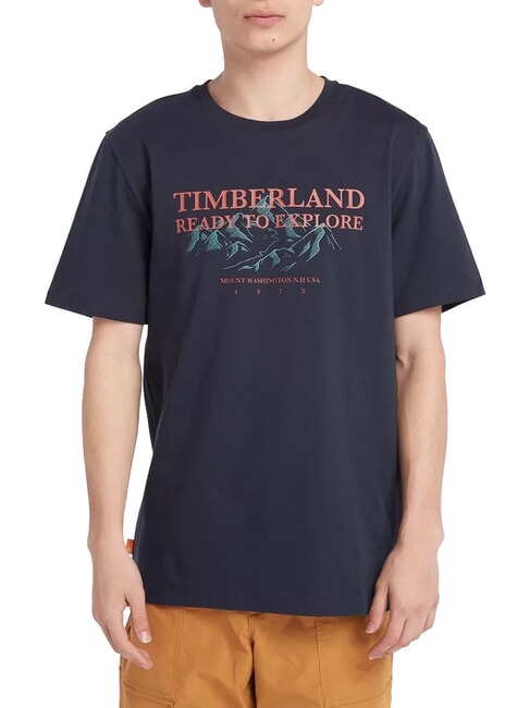 TIMBERLAND TFO SS OUTDOOR  T-Shirt in cotone dark sapphire - T-shirt Uomo