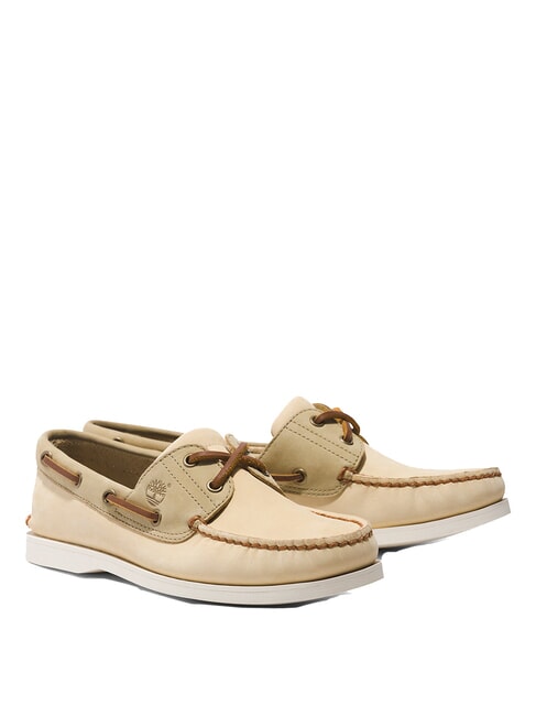 TIMBERLAND CLASSIC BOAT  Scarpe da barca con impunture light yellow nubuck - Scarpe Uomo