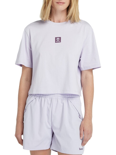TIMBERLAND STACK LOGO  T-Shirt in cotone pastel lilac - T-shirt e Top Donna