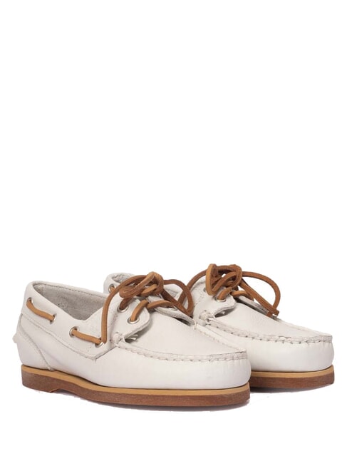 TIMBERLAND CLASSIC BOAT  Scarpe da barca in pelle white full grain - Scarpe Donna
