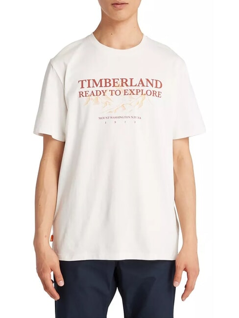 TIMBERLAND TFO SS OUTDOOR  T-Shirt in cotone vintage white - T-shirt Uomo