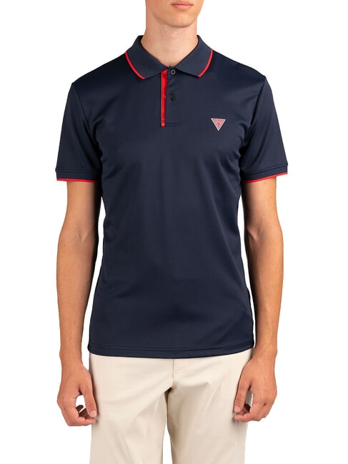 GUESS SS TECH STRETCH Polo a maniche corte smartblue - Polo Uomo