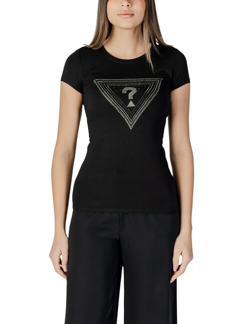 GUESS SS TRIANGLE OMBRE R3  T-shirt a maniche corte jetbla - T-shirt e Top Donna