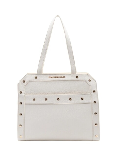 ROCCOBAROCCO GRACE Borsa a spalla con borchiette bianco - Borse Donna