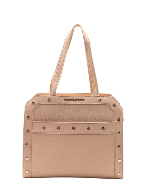 ROCCOBAROCCO GRACE Borsa a spalla con borchiette beige - Borse Donna
