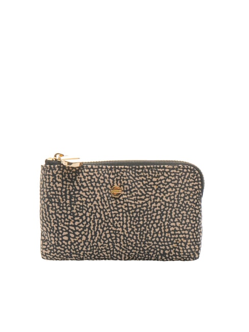 BORBONESE CLASSICA Astuccio portamonete con portachiavi OP/NATURALE/NERO - Portachiavi