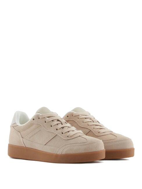 ARMANI EXCHANGE LEATHER Sneakers in pelle light mirage - Scarpe Donna