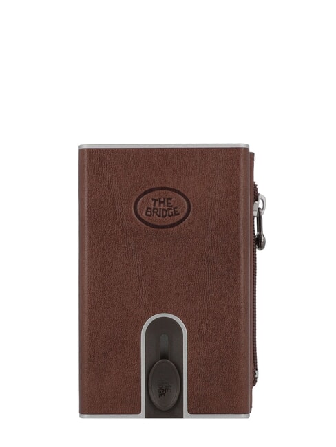 THE BRIDGE STORY  Portacard in pelle marrone 14/rutenio palladio - Portafogli Uomo