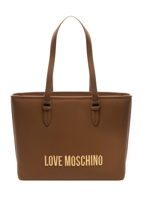 LOVE MOSCHINO BOLD LOVE Borsa shopping a spalla cammello - Borse Donna