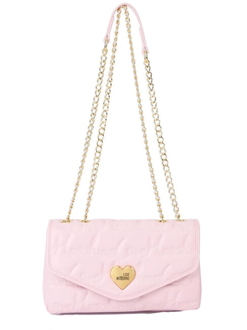 LOVE MOSCHINO GOLD HEART Convertible Borsetta a spalla / a tracolla rosa - Borse Donna