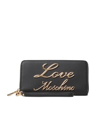 LOVE MOSCHINO GOLD LETTERING Portafoglio zip around Nero - Portafogli Donna - 1
