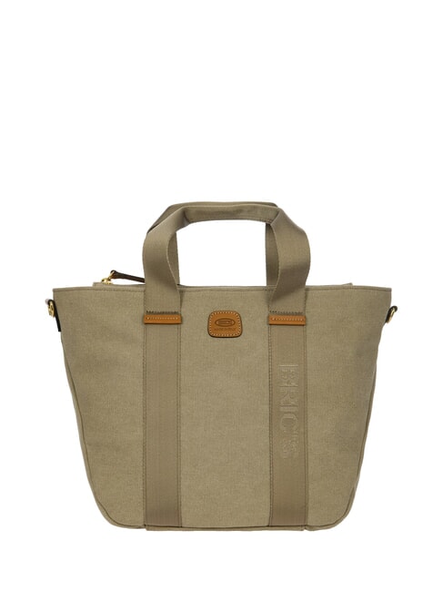 BRIC’S SORRENTO LUDOVICA Borsa shopping a mano in canvas oliva - Borse Donna