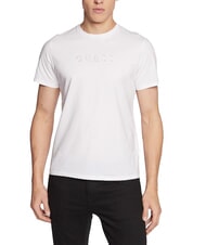GUESS LOGO EMBROIDERY T-shirt in cotone - T-shirt Uomo