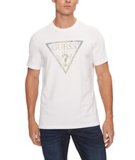 GUESS TRIANGLE T-shirt con maxi stampa purwhite - T-shirt Uomo - 1
