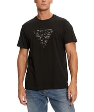 GUESS TRIANGLE T-shirt con patch logo ricamo - T-shirt Uomo