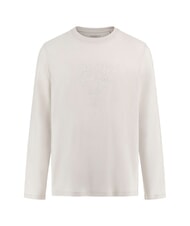 GUESS TRIANGLE Maglia manica lunga con patch muted stone - Maglie Uomo - 1