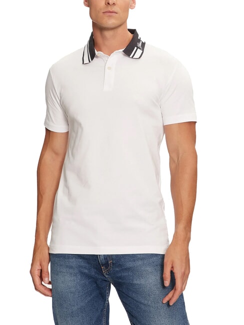 GUESS NOLAN Polo manica corta colletto strisce purwhite - Polo Uomo