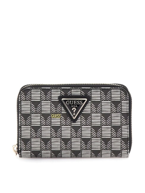 GUESS G WAVE  Portafoglio Zip Around Medio black logo - Portafogli Donna