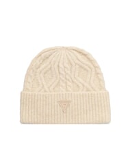 GUESS KNITTED Berretto a trecce con risvolto avorio - Cappelli - 1