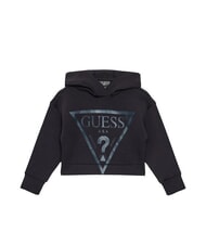 GUESS KIDS Felpa st logo con cappuccio blue graphite grey - Felpe Bambini - 1