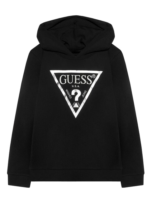 GUESS CORE KIDS Felpa con cappuccio e stampa jet black w/ frost g - Felpe Bambini