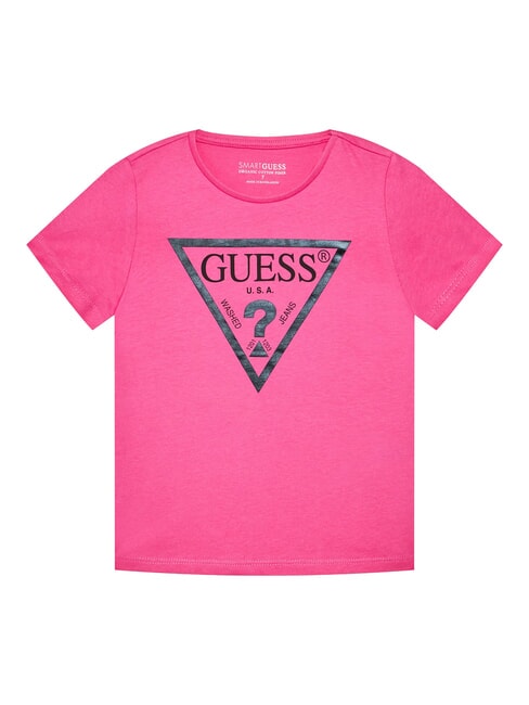 GUESS KIDS T-shirt con triagolo logo pink trip - T-shirt Bambino