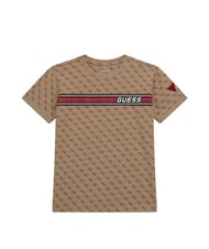 GUESS KIDS T-shirt logo 4G all over 4g aop beige blanco - T-shirt Bambino - 1