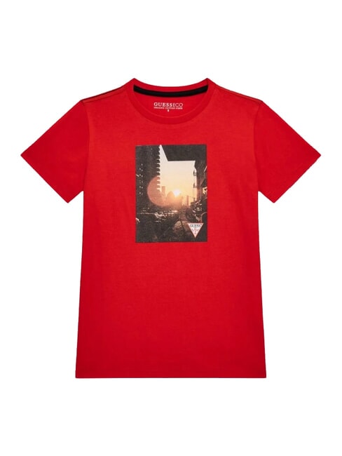 GUESS KIDS T-shirt con stampa fotografica rapid red - T-shirt Bambino