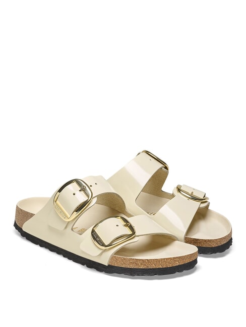 BIRKENSTOCK ARIZONA BIG BUCKLE  Sandali in pelle shine ecru - Scarpe Donna