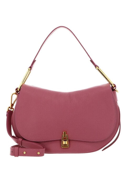 COCCINELLE MAGIE SOFT Borsa a spalla in pelle con tracolla pulp pink - Borse Donna