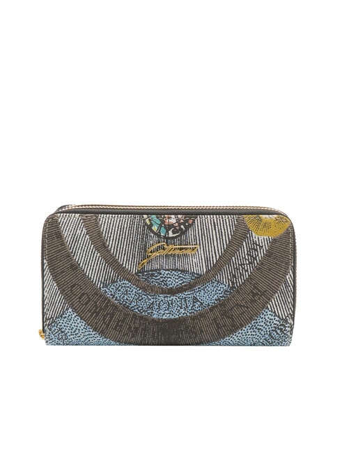 GATTINONI PLANETARIUM Portafoglio grande double zip luna/ white - Portafogli Donna