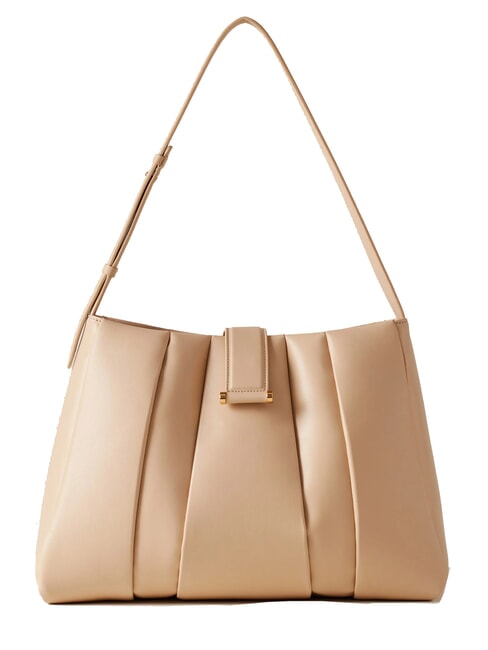 BORBONESE L ECLAIR  Borsa a spalla, in pelle sabbia - Borse Donna